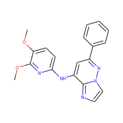 COc1ccc(Nc2cc(-c3ccccc3)nn3ccnc23)nc1OC ZINC000207375663