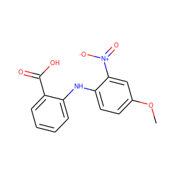 COc1ccc(Nc2ccccc2C(=O)O)c([N+](=O)[O-])c1 ZINC000032254544