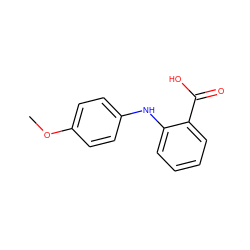 COc1ccc(Nc2ccccc2C(=O)O)cc1 ZINC000000241322
