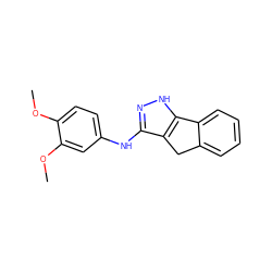 COc1ccc(Nc2n[nH]c3c2Cc2ccccc2-3)cc1OC ZINC000095581036