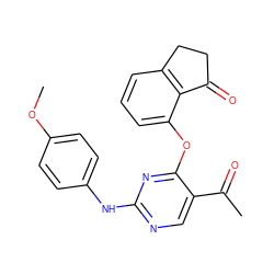 COc1ccc(Nc2ncc(C(C)=O)c(Oc3cccc4c3C(=O)CC4)n2)cc1 ZINC000145993050