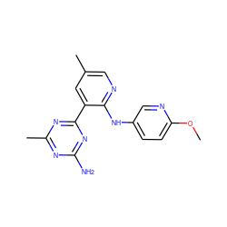 COc1ccc(Nc2ncc(C)cc2-c2nc(C)nc(N)n2)cn1 ZINC000095553191