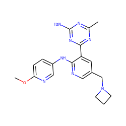 COc1ccc(Nc2ncc(CN3CCC3)cc2-c2nc(C)nc(N)n2)cn1 ZINC000095556032