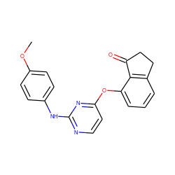 COc1ccc(Nc2nccc(Oc3cccc4c3C(=O)CC4)n2)cc1 ZINC000145989953