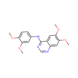 COc1ccc(Nc2ncnc3cc(OC)c(OC)cc23)cc1OC ZINC000003815333