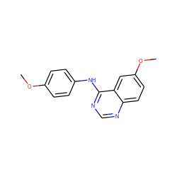 COc1ccc(Nc2ncnc3ccc(OC)cc23)cc1 ZINC000000026967