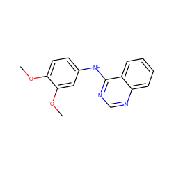 COc1ccc(Nc2ncnc3ccccc23)cc1OC ZINC000012082583