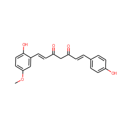 COc1ccc(O)c(/C=C/C(=O)CC(=O)/C=C/c2ccc(O)cc2)c1 ZINC000139973583