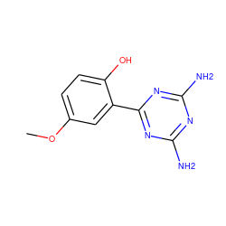 COc1ccc(O)c(-c2nc(N)nc(N)n2)c1 ZINC000036387975