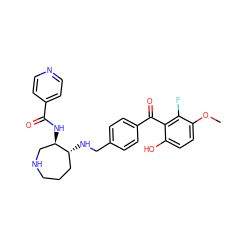 COc1ccc(O)c(C(=O)c2ccc(CN[C@@H]3CCCNC[C@H]3NC(=O)c3ccncc3)cc2)c1F ZINC000013559691
