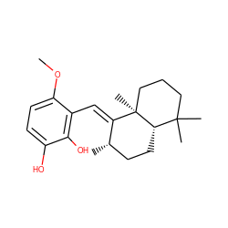 COc1ccc(O)c(O)c1/C=C1\[C@@H](C)CC[C@H]2C(C)(C)CCC[C@]12C ZINC000100967924