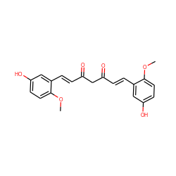 COc1ccc(O)cc1/C=C/C(=O)CC(=O)/C=C/c1cc(O)ccc1OC ZINC000139723801