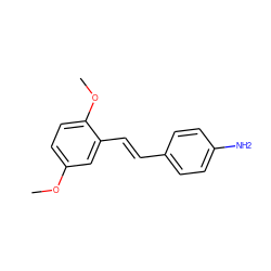 COc1ccc(OC)c(/C=C/c2ccc(N)cc2)c1 ZINC000002567976