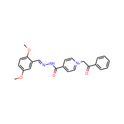 COc1ccc(OC)c(/C=N/NC(=O)c2cc[n+](CC(=O)c3ccccc3)cc2)c1 ZINC000002896972