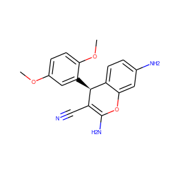 COc1ccc(OC)c([C@@H]2C(C#N)=C(N)Oc3cc(N)ccc32)c1 ZINC000000207267