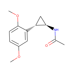 COc1ccc(OC)c([C@@H]2C[C@H]2NC(C)=O)c1 ZINC000095596868