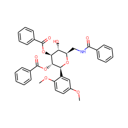 COc1ccc(OC)c([C@@H]2O[C@H](CNC(=O)c3ccccc3)[C@@H](O)[C@H](OC(=O)c3ccccc3)[C@H]2OC(=O)c2ccccc2)c1 ZINC000042834667