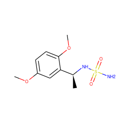 COc1ccc(OC)c([C@H](C)NS(N)(=O)=O)c1 ZINC000048230170