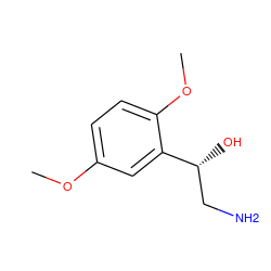 COc1ccc(OC)c([C@H](O)CN)c1 ZINC000002001180