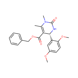 COc1ccc(OC)c([C@H]2NC(=O)N(C)C(C)=C2C(=O)OCc2ccccc2)c1 ZINC000000792927