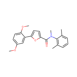 COc1ccc(OC)c(-c2ccc(C(=O)N(C)c3c(C)cccc3C)o2)c1 ZINC000071331476