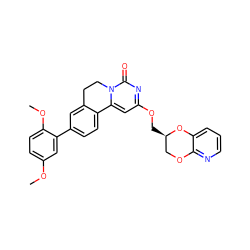 COc1ccc(OC)c(-c2ccc3c(c2)CCn2c-3cc(OC[C@@H]3COc4ncccc4O3)nc2=O)c1 ZINC000220079305