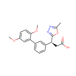 COc1ccc(OC)c(-c2cccc([C@H](CC(=O)O)c3nnc(C)o3)c2)c1 ZINC001772626674