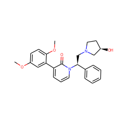 COc1ccc(OC)c(-c2cccn([C@@H](CN3CC[C@@H](O)C3)c3ccccc3)c2=O)c1 ZINC000013488471