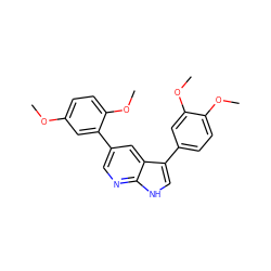 COc1ccc(OC)c(-c2cnc3[nH]cc(-c4ccc(OC)c(OC)c4)c3c2)c1 ZINC000103225142