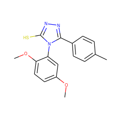 COc1ccc(OC)c(-n2c(S)nnc2-c2ccc(C)cc2)c1 ZINC000006184390