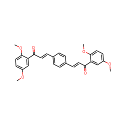 COc1ccc(OC)c(C(=O)/C=C/c2ccc(/C=C/C(=O)c3cc(OC)ccc3OC)cc2)c1 ZINC000169306884