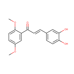 COc1ccc(OC)c(C(=O)/C=C/c2ccc(O)c(O)c2)c1 ZINC000003915524