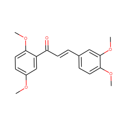 COc1ccc(OC)c(C(=O)/C=C/c2ccc(OC)c(OC)c2)c1 ZINC000004046439