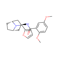 COc1ccc(OC)c(C(=O)N[C@H]2C[C@@H]3CC[C@H](C2)N3Cc2ccco2)c1 ZINC000103236633