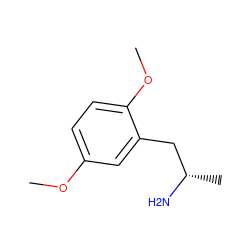 COc1ccc(OC)c(C[C@H](C)N)c1 ZINC000001586284