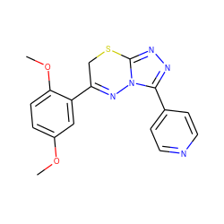 COc1ccc(OC)c(C2=Nn3c(nnc3-c3ccncc3)SC2)c1 ZINC000004302427