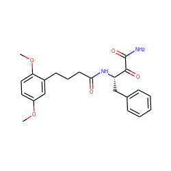 COc1ccc(OC)c(CCCC(=O)N[C@@H](Cc2ccccc2)C(=O)C(N)=O)c1 ZINC000040876421