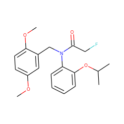 COc1ccc(OC)c(CN(C(=O)CF)c2ccccc2OC(C)C)c1 ZINC000084689970