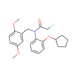 COc1ccc(OC)c(CN(C(=O)CF)c2ccccc2OC2CCCC2)c1 ZINC000084904191