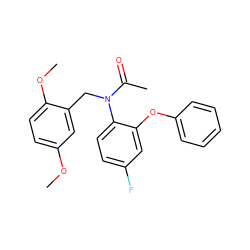 COc1ccc(OC)c(CN(C(C)=O)c2ccc(F)cc2Oc2ccccc2)c1 ZINC000013479315