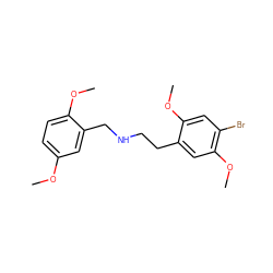 COc1ccc(OC)c(CNCCc2cc(OC)c(Br)cc2OC)c1 ZINC000473090916