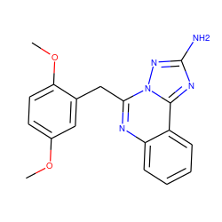 COc1ccc(OC)c(Cc2nc3ccccc3c3nc(N)nn23)c1 ZINC000116239590