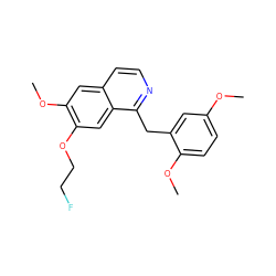 COc1ccc(OC)c(Cc2nccc3cc(OC)c(OCCF)cc23)c1 ZINC000072106814