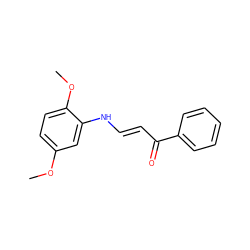 COc1ccc(OC)c(N/C=C/C(=O)c2ccccc2)c1 ZINC000002994172