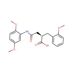 COc1ccc(OC)c(NC(=O)C[C@@H](Cc2ccccc2OC)C(=O)O)c1 ZINC000004099578
