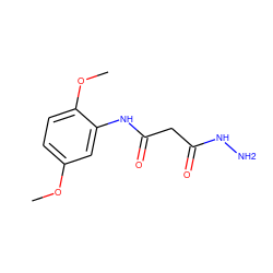 COc1ccc(OC)c(NC(=O)CC(=O)NN)c1 ZINC000299827894