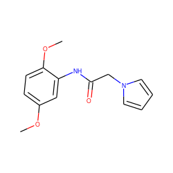 COc1ccc(OC)c(NC(=O)Cn2cccc2)c1 ZINC000004034885