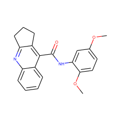 COc1ccc(OC)c(NC(=O)c2c3c(nc4ccccc24)CCC3)c1 ZINC000000264481