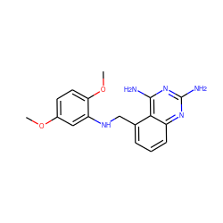 COc1ccc(OC)c(NCc2cccc3nc(N)nc(N)c23)c1 ZINC000013740536