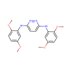 COc1ccc(OC)c(Nc2ccc(Nc3cc(OC)ccc3OC)nn2)c1 ZINC000001439771